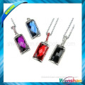 Gem pendant necklace usb flash drive